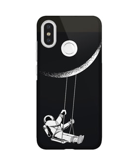 Kılıfland Xiaomi Redmi Note 7 Kılıf Silikon Resimli Kapak Moon Astronaut -Stok 519