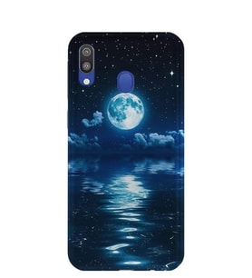 Kılıfland Samsung Galaxy A20 Kılıf A205F Silikon Resimli Kapak Night Moon -Stok 1133