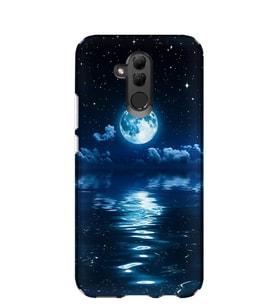 Kılıfland Huawei Mate 20 Lite Kılıf Silikon Desenli Resimli Lüx Kapak Night Moon -Stok 1133