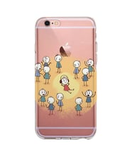 Kılıfland Apple İphone 6S Kılıf Silikon Resimli Kapak Stickman -Stok 688