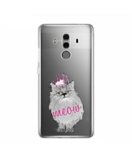 Kılıfland Huawei Mate 10 Pro Kılıf Silikon Desenli Resimli Lüx Kapak Meow -Stok 363