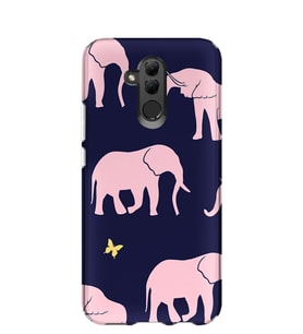 Kılıfland Huawei Mate 20 Lite Kılıf Silikon Desenli Resimli Lüx Kapak Pink Elephant -Stok 1257