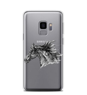 Kılıfland Samsung Galaxy S9 Kılıf G960 Silikon Resimli Kapak Black Horse -Stok 775