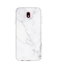 Kılıfland Samsung Galaxy J7 Pro Kılıf J730F Silikon Resimli Kapak Beyaz Açık Mermem -Stok 1293