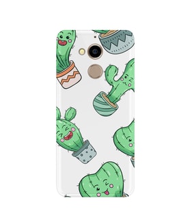 Kılıfland General Mobile GM8 Kılıf Silikon Desenli Resimli Lüx Kapak Cactus Smile -Stok 1030