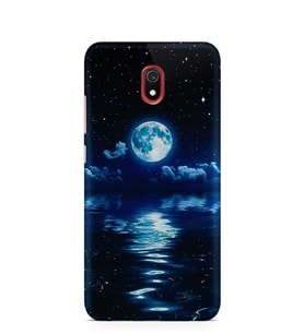 Kılıfland Xiaomi Redmi 8A Kılıf Silikon Resimli Kapak Night Moon -Stok 1133