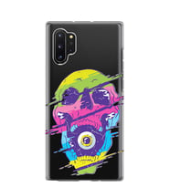 Kılıfland Samsung Galaxy Note 10 Plus Kılıf N975F Silikon Resimli Kapak Psychdelic Skul -Stok 668