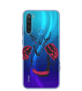Kılıfland Xiaomi Redmi Note 8T Kılıf Silikon Resimli Kapak Box Bull -Stok 822