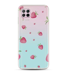 Kılıfland Huawei P40 Lite Kılıf Kılıf Silikon Resimli Kapak Strawberry's Stok 117