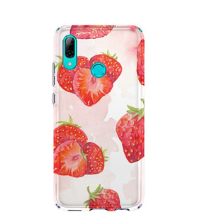 Kılıfland Huawei P Smart 2019 Kılıf Silikon Desenli Resimli Lüx Kapak Strawberry Pattern -Stok 866