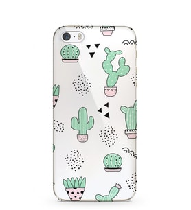 Kılıfland Apple İphone 5S Kılıf Silikon Resimli Kapak Cactus Pattern Stok 901