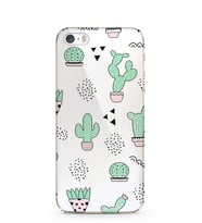 Kılıfland Apple İphone 5S Kılıf Silikon Resimli Kapak Cactus Pattern Stok 901