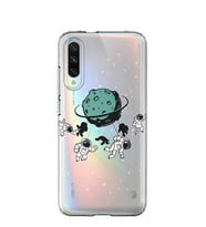 Kılıfland Xiaomi Mi A3 Kılıf Silikon Resimli Kapak Tropic Astronaut -Stok 1222