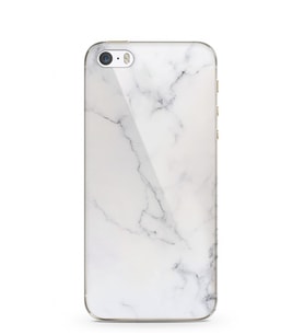 Kılıfland Apple İphone 5S Kılıf Silikon Resimli Kapak Beyaz Açık Mermem Stok 1293