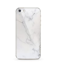 Kılıfland Apple İphone 5S Kılıf Silikon Resimli Kapak Beyaz Açık Mermem Stok 1293