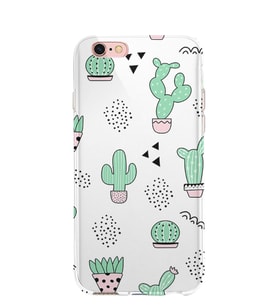 Kılıfland Apple İphone 6S Kılıf Silikon Resimli Kapak Cactus Pattern -Stok 901
