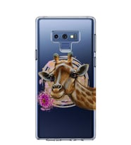 Kılıfland Samsung Galaxy Note 9 Kılıf N960F Silikon Resimli Kapak Waterolor Giraffe -Stok 1157