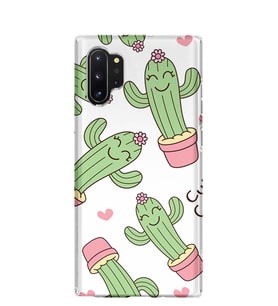 Kılıfland Samsung Galaxy Note 10 Plus Kılıf N975F Silikon Resimli Kapak Cactus Love -Stok 881
