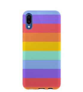 Kılıfland Samsung Galaxy A10 Kılıf A105F Silikon Resimli Kapak Rainbow -Stok 1276