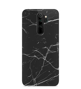 Kılıfland Xiaomi Redmi Note 8 Pro Kılıf Silikon Resimli Kapak Siyah Koyu Mermer -Stok 1299
