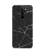 Kılıfland Xiaomi Redmi Note 8 Pro Kılıf Silikon Resimli Kapak Siyah Koyu Mermer -Stok 1299
