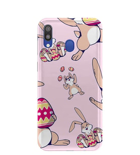 Kılıfland Samsung Galaxy A20 Kılıf A205F Silikon Resimli Kapak Rabbit Game -Stok 412