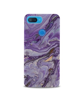 Kılıfland Xiaomi Mi 8 Lite Kılıf Silikon Resimli Kapak Abstract Purple -Stok 1070
