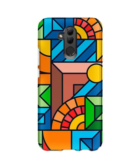 Kılıfland Huawei Mate 20 Lite Kılıf Silikon Desenli Resimli Lüx Kapak New Patchwork -Stok 1069