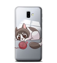 Kılıfland Samsung Galaxy J6 Plus Kılıf J610F Silikon Resimli Kapak Kawaii Cat -Stok 38