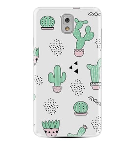Kılıfland Samsung Galaxy Note 3 Silikon Resimli Kapak Cactus Pattern Stok 901