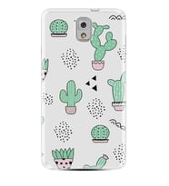 Kılıfland Samsung Galaxy Note 3 Silikon Resimli Kapak Cactus Pattern Stok 901