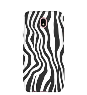 Kılıfland Samsung Galaxy J7 Pro Kılıf J730F Silikon Resimli Kapak Zebra Pattern -Stok 1087