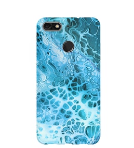 Kılıfland General Mobile GM9 Pro Kılıf Silikon Desenli Resimli Lüx Kapak Blue Marble Mermer -Stok 1189