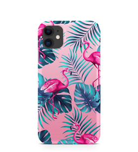 Kılıfland Apple İphone 11 Kılıf Silikon Resimli Kapak Flamingo Pattern -Stok 1032