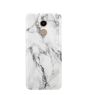 Kılıfland General Mobile GM8 Kılıf Silikon Desenli Resimli Lüx Kapak Fragile White Marble Mermer -Stok 1103