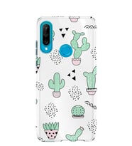 Kılıfland Huawei P30 Lite Kılıf Silikon Desenli Resimli Lüx Kapak Cactus Pattern -Stok 901