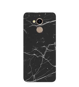 Kılıfland General Mobile GM8 Kılıf Silikon Desenli Resimli Lüx Kapak Siyah Koyu Mermer -Stok 1299