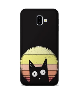 Kılıfland Samsung Galaxy J6 Plus Kılıf J610F Silikon Resimli Kapak Black Cat -Stok 49