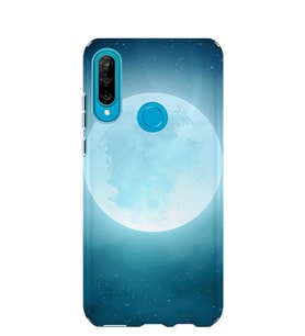 Kılıfland Huawei P30 Lite Kılıf Silikon Desenli Resimli Lüx Kapak Moon -Stok 1088