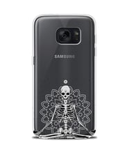 Kılıfland Samsung Galaxy S7 Edge Kılıf Silikon Desenli Resimli Lüx Kapak Skeleton Yoga -Stok 91