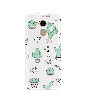 Kılıfland General Mobile GM8 Kılıf Silikon Desenli Resimli Lüx Kapak Cactus Pattern -Stok 901