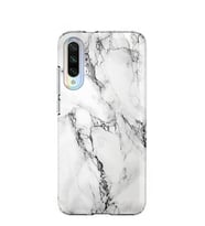 Kılıfland Xiaomi Mi A3 Kılıf Silikon Resimli Kapak Fragile White Marble Mermer -Stok 1103