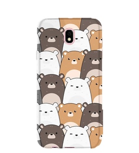 Kılıfland Samsung Galaxy J7 Pro Kılıf J730F Silikon Resimli Kapak Pretty Bears -Stok 1180