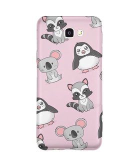 Kılıfland Samsung Galaxy J7 Prime-J7 Prime 2 Kılıf Silikon Resimli Kapak Pretty Koalas And Penguin -Stok 1265
