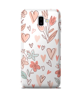 Kılıfland Samsung Galaxy J6 Plus Kılıf J610F Silikon Resimli Kapak Paint Flowers -Stok 717