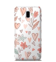 Kılıfland Samsung Galaxy J6 Plus Kılıf J610F Silikon Resimli Kapak Paint Flowers -Stok 717