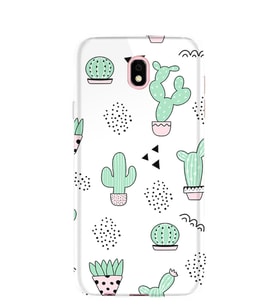Kılıfland Samsung Galaxy J7 Pro Kılıf J730F Silikon Resimli Kapak Cactus Pattern -Stok 901