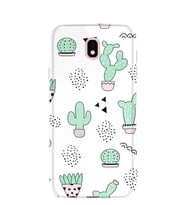 Kılıfland Samsung Galaxy J7 Pro Kılıf J730F Silikon Resimli Kapak Cactus Pattern -Stok 901