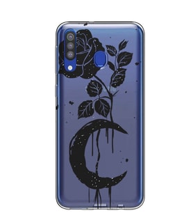 Kılıfland Samsung Galaxy A20S Kılıf A207F Silikon Resimli Kapak Moon Rose -Stok 521