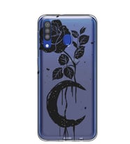 Kılıfland Samsung Galaxy A20S Kılıf A207F Silikon Resimli Kapak Moon Rose -Stok 521